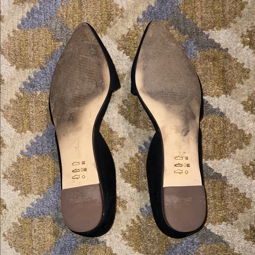 J. Crew Black Pointed D'Orsay Flats - Picture 5 of 8